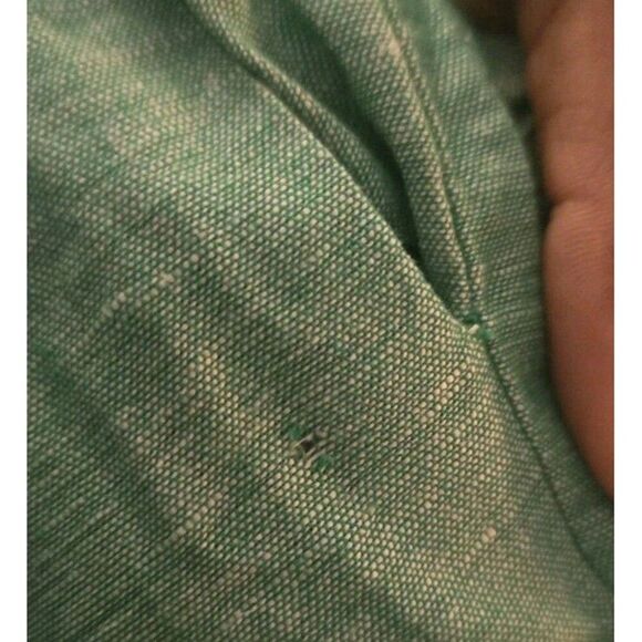 Tuckernuck Sea Green Linen Blend Crawford Mini Ruffle Dress Sz M Preppy - Picture 9 of 10